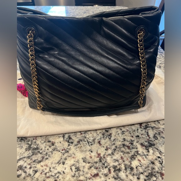 Tory Burch Kira Chevron Tote - Black - Picture 5 of 15